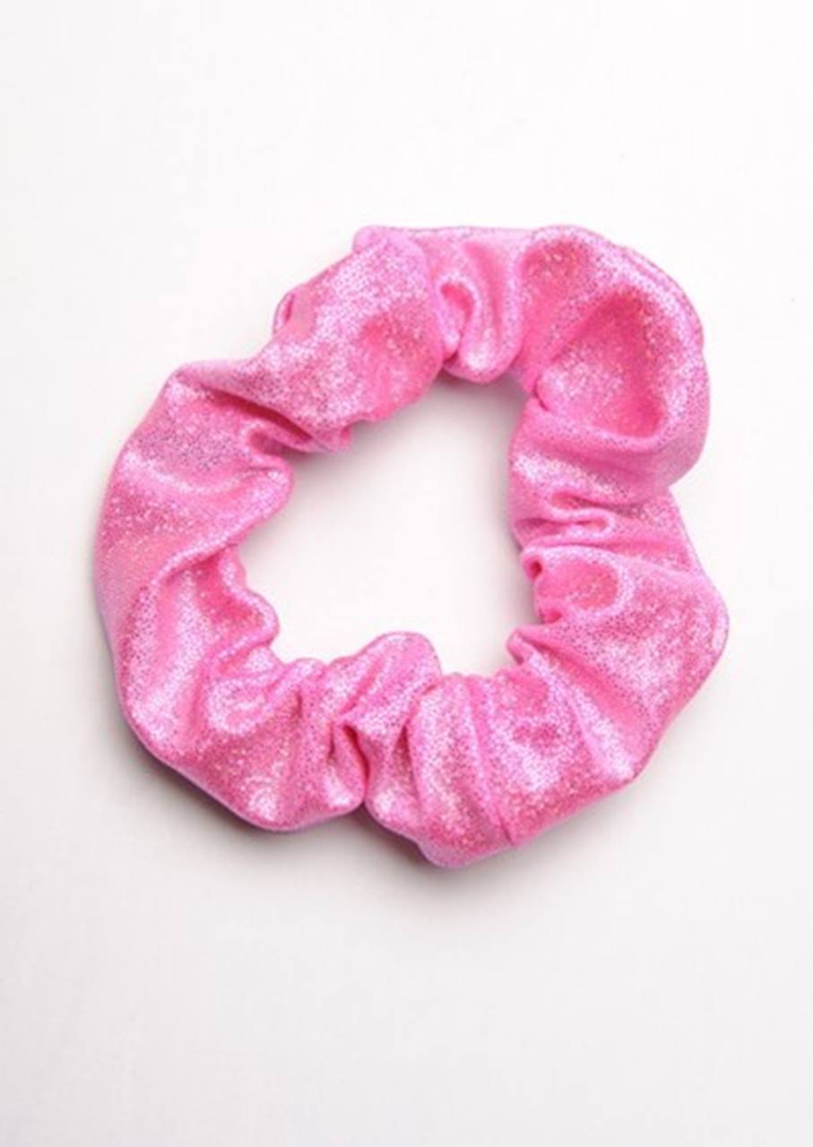 Élastique à cheveux effet mouillé rose HS414