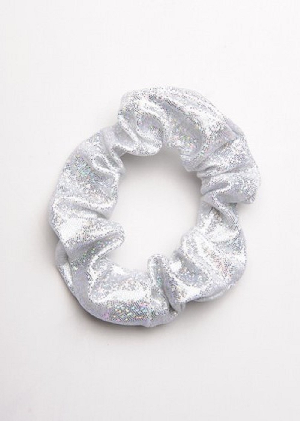 Élastique à cheveux effet mouillé blanc HS436