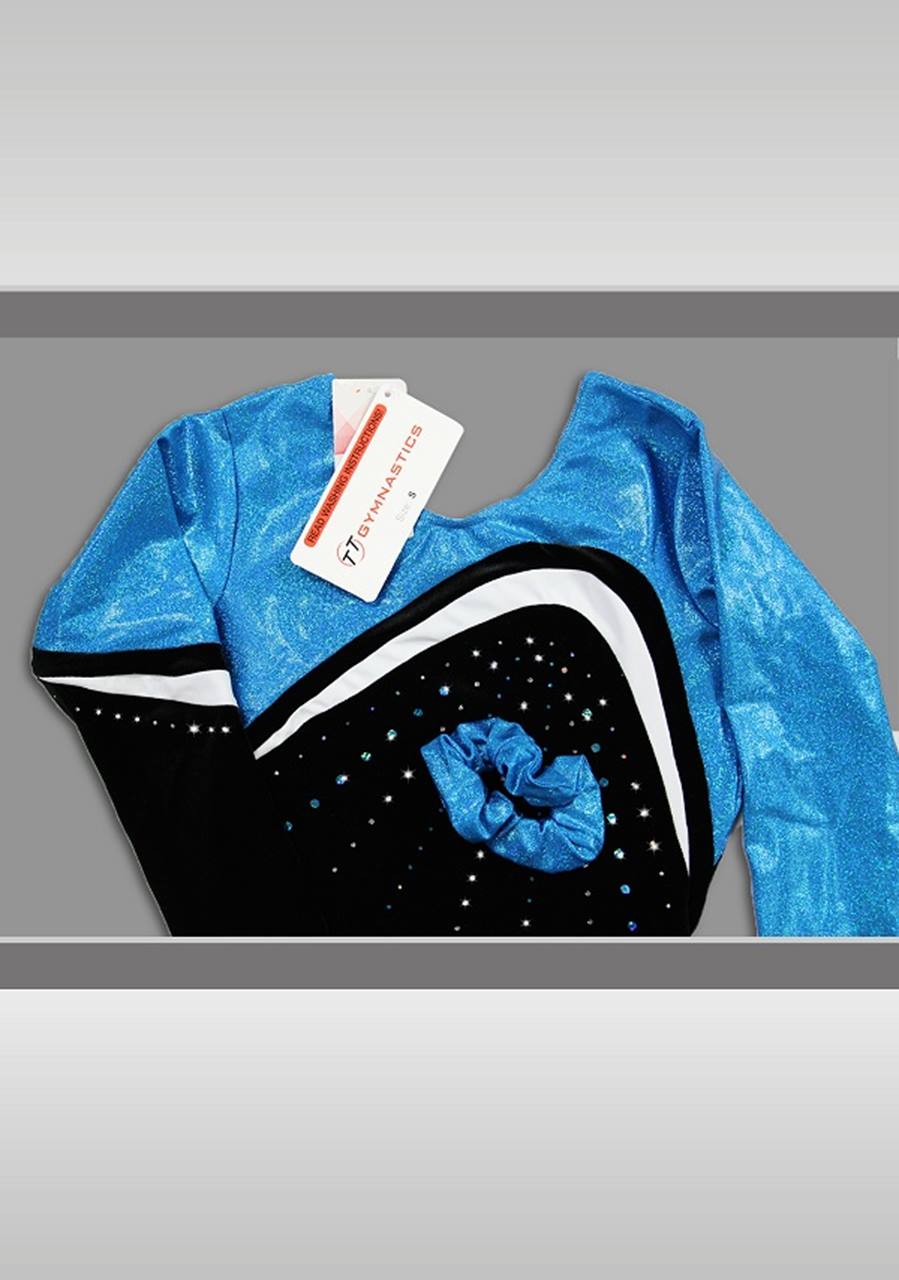 Justaucorps K783 noir/ turquoise