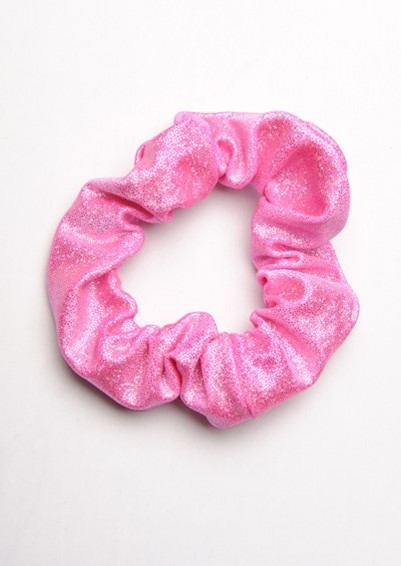 Élastique à cheveux effet mouillé rose HS414