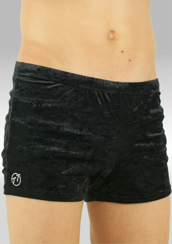 Short heren zwart velours