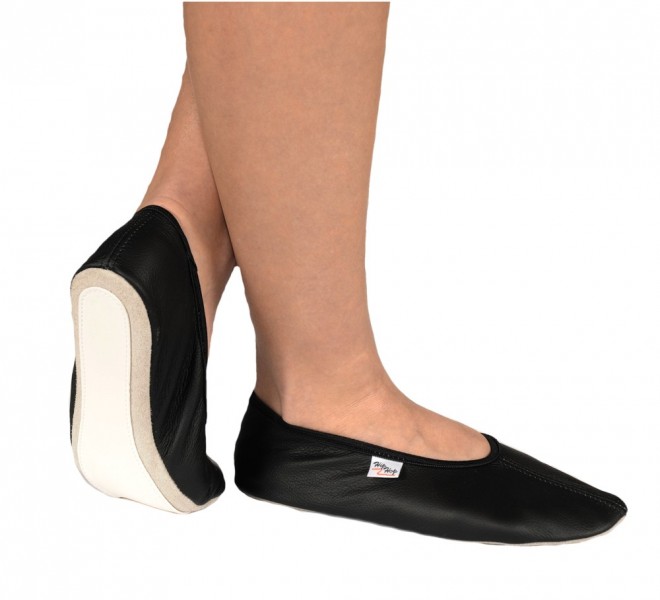 Turnschoen zwart leer TT-Gymnastics